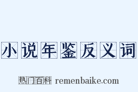 小说年鉴反义词是什么意思的图片